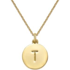NWT kate spade Womens new york Initial Pendant, T Gold, One Size